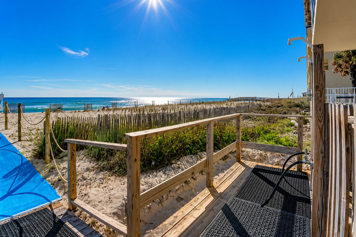 Showers to use on your way in from the beach!