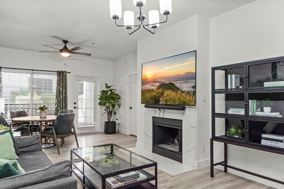 Warm lighting and comfortable furnishings create the perfect vibe.