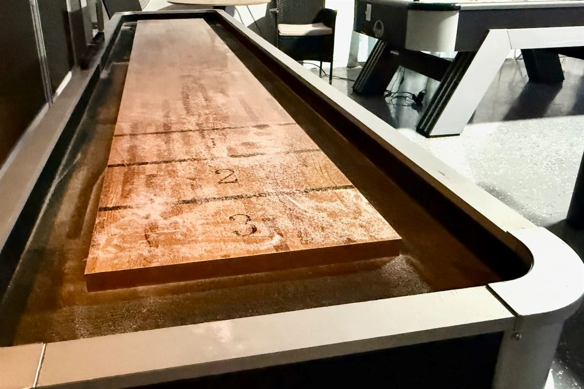 Play a game of shuffleboard or just sit back and chill in our game room!