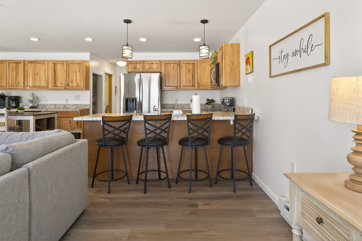 Extra seating in the kitchen 