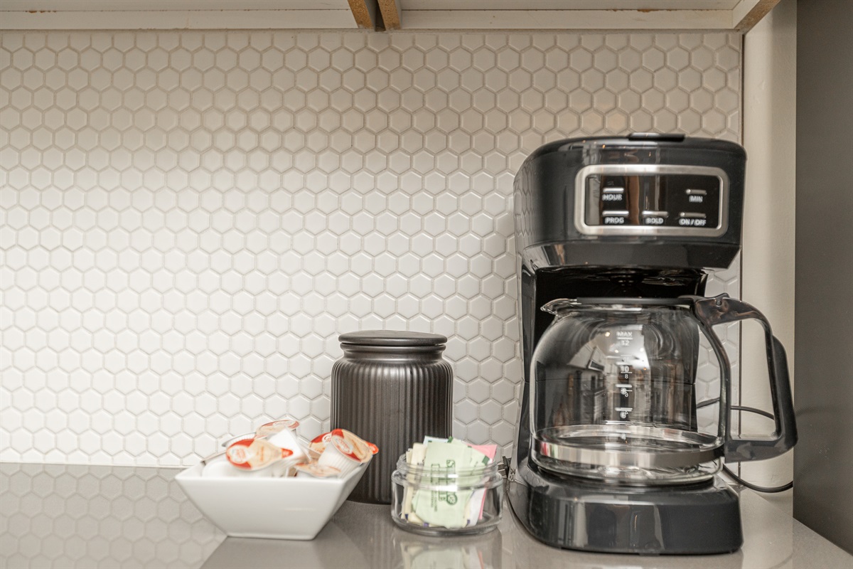 Coffee, Creamer, and Sugar