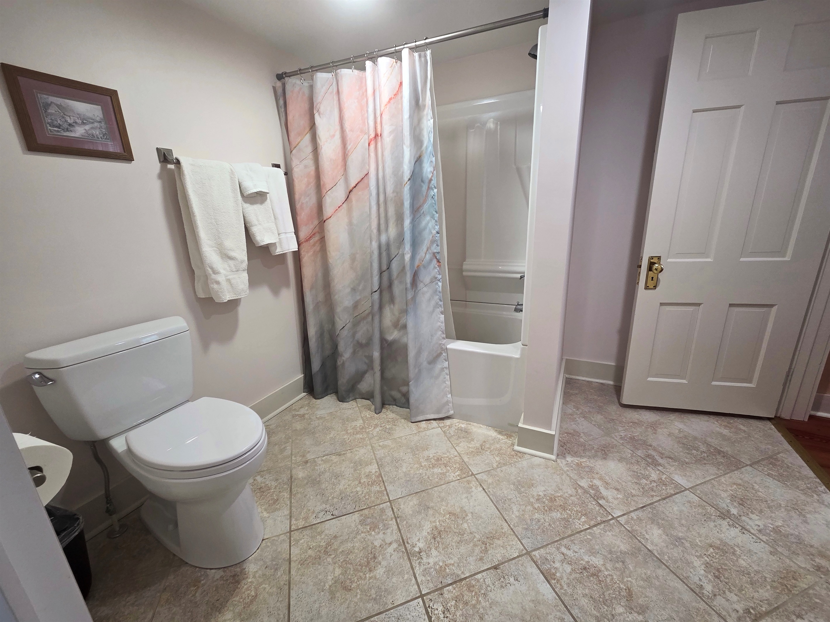 A shared Jack and Jill bathroom upstairs, providing easy access from both bedrooms.