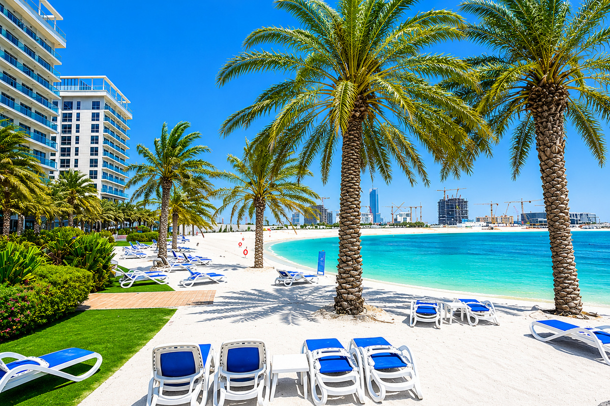 This private beach available in the building