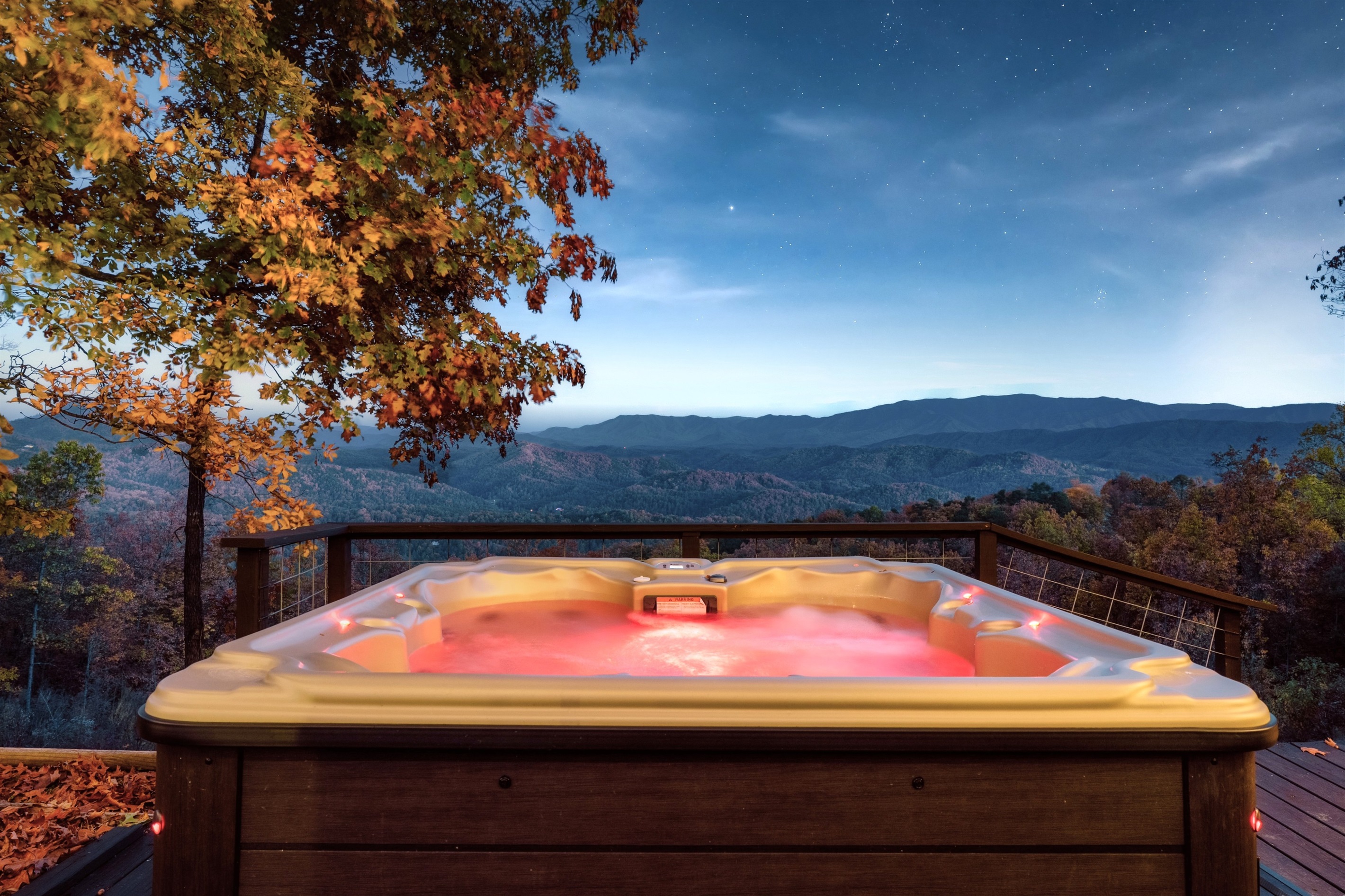 Enjoy the hot tub with that sweeping long range mountain views.