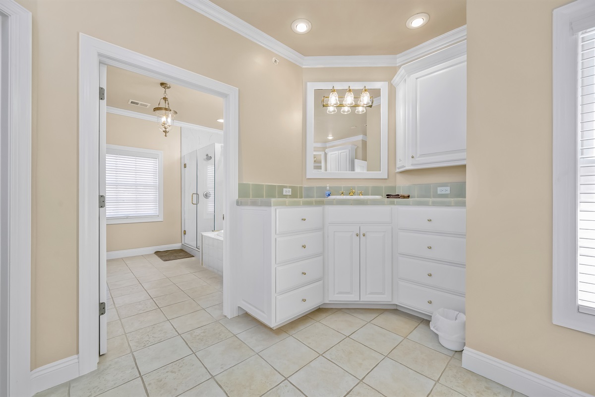Extra tall second vanity in master suite