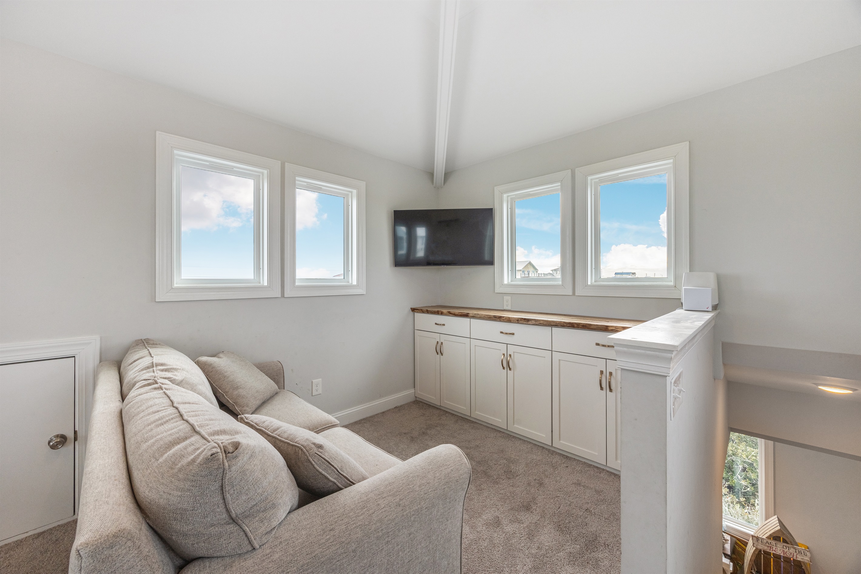 The couch provides an additional full sized bed for two additional guests