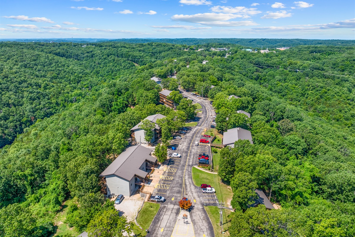 From above, you can see just how tucked into the hills this little pocket of Notch Estates feels.