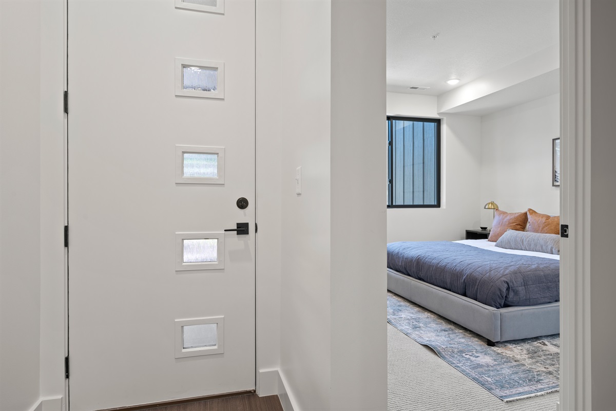 Entrance to the home is right off the bedroom.