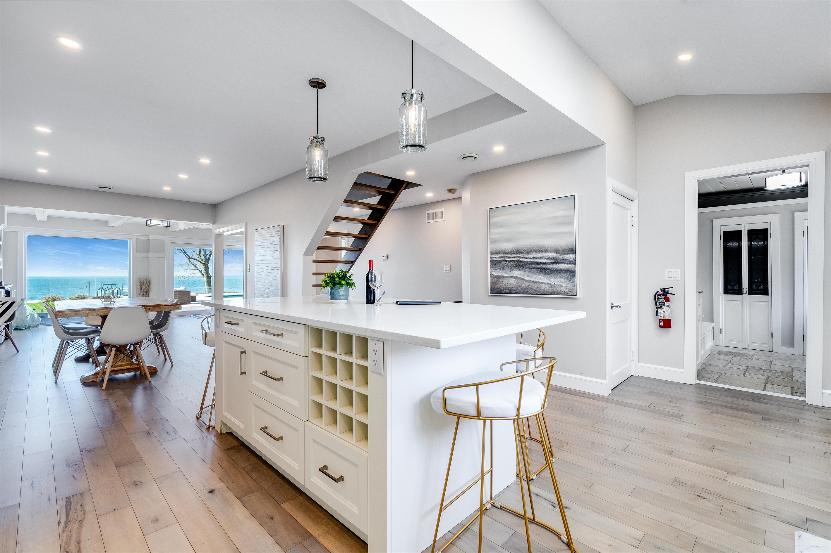 Kitchen island with seating