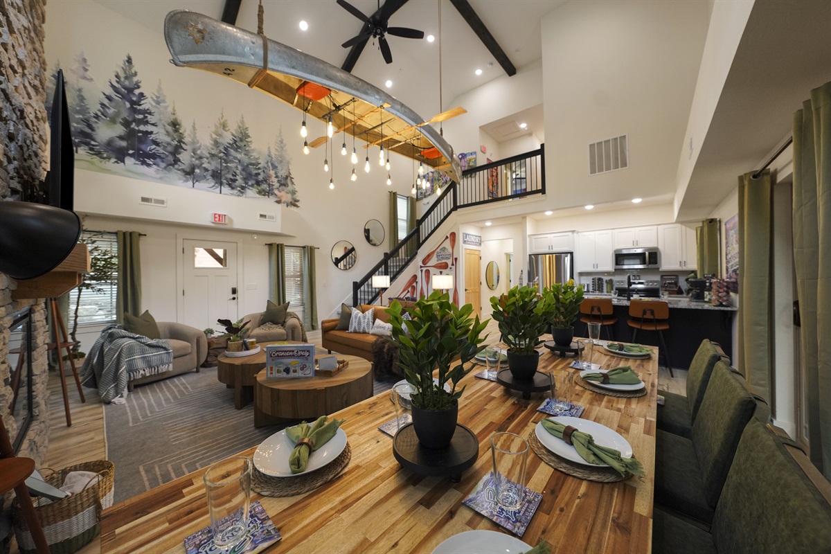 Take in the gorgeous surroundings as you eat a meal or play a game together