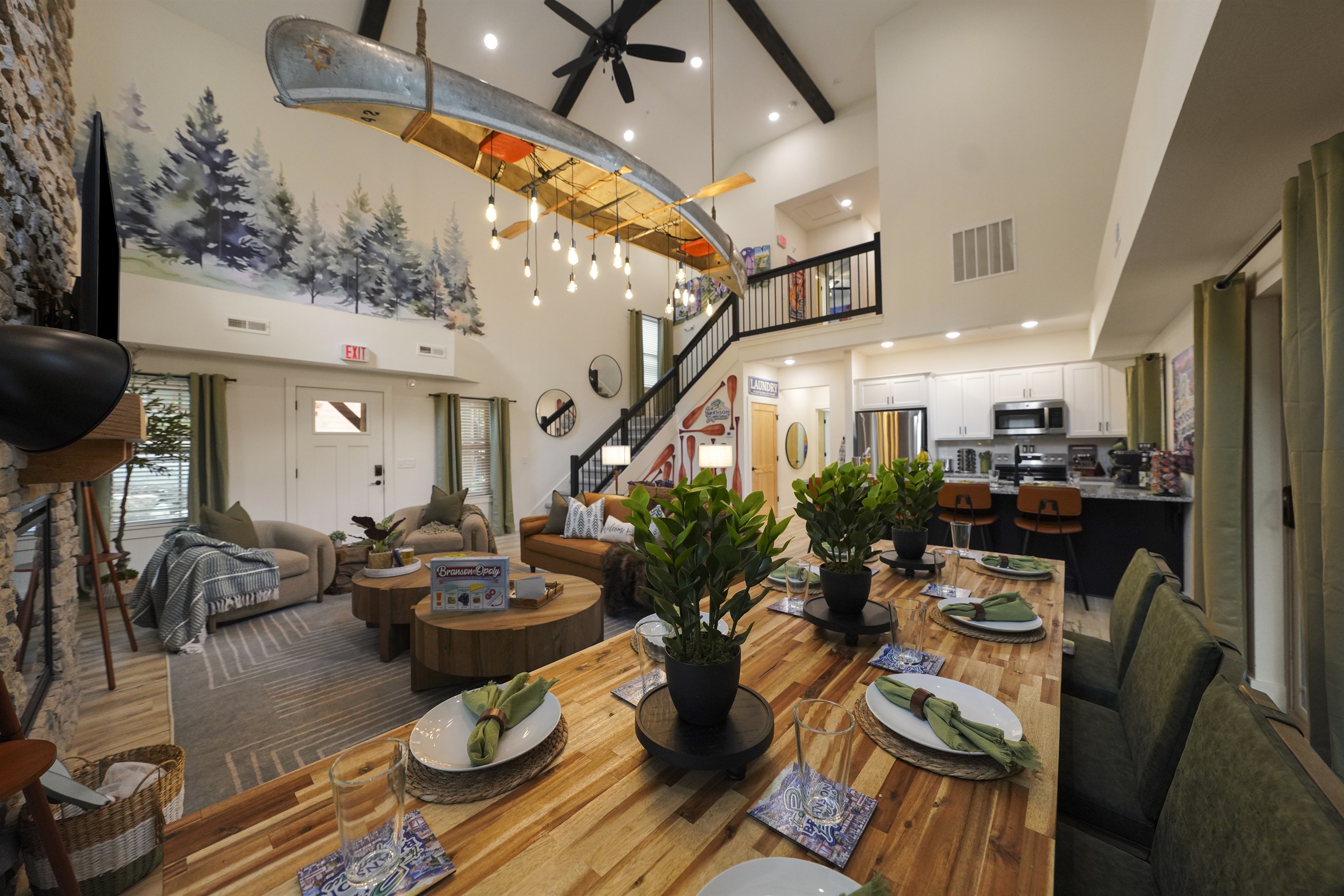 Take in the gorgeous surroundings as you eat a meal or play a game together