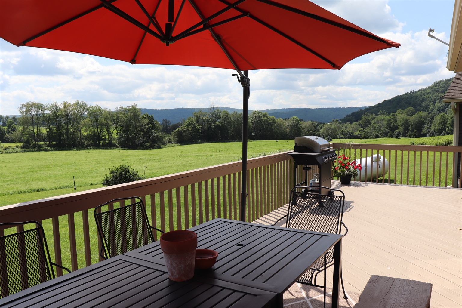 Captivating view of the valley from open deck
