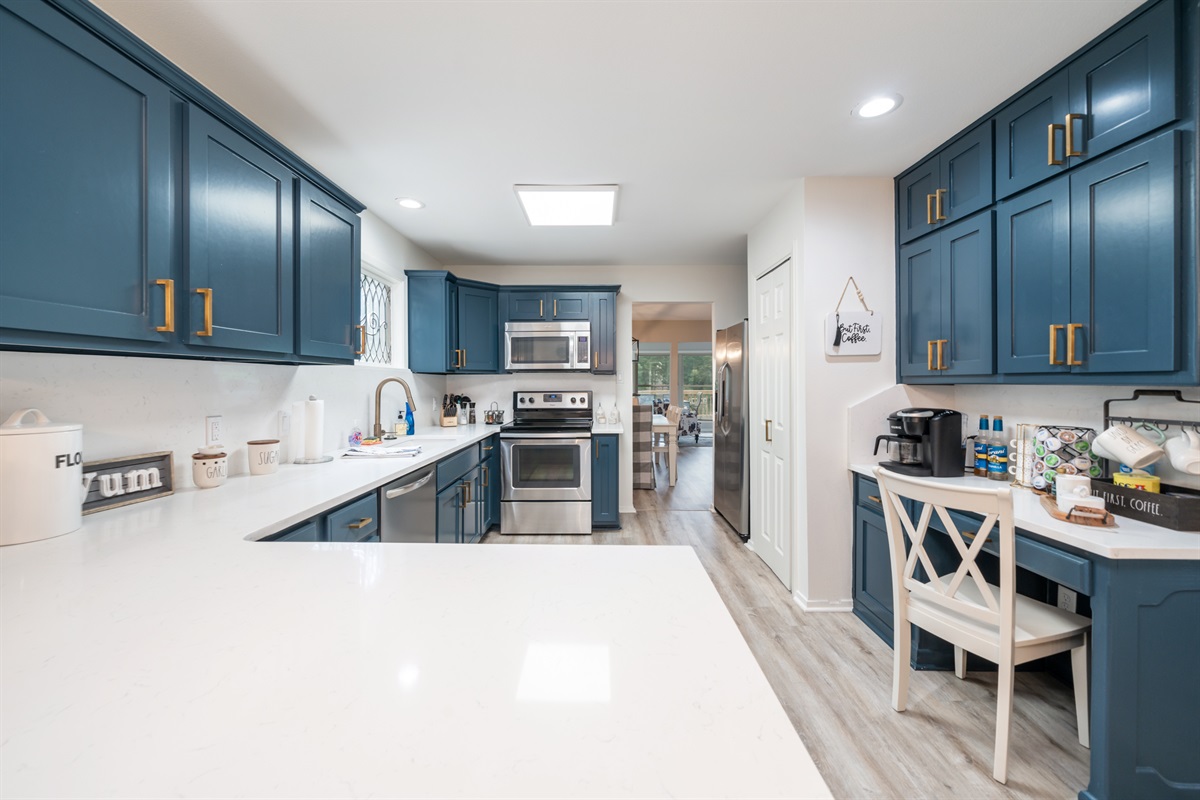 Plenty of Counter Space for Multiple Chefs in the Kitchen