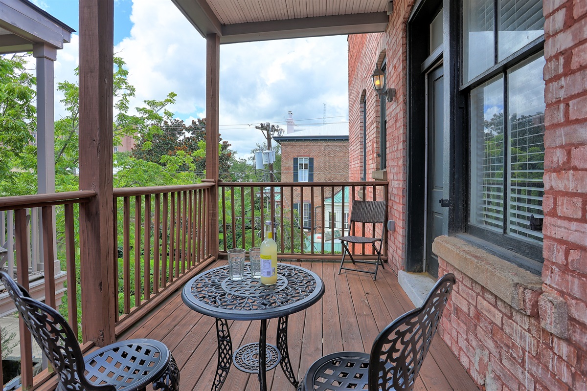 Take in the charm of Savannah from your private balcony.