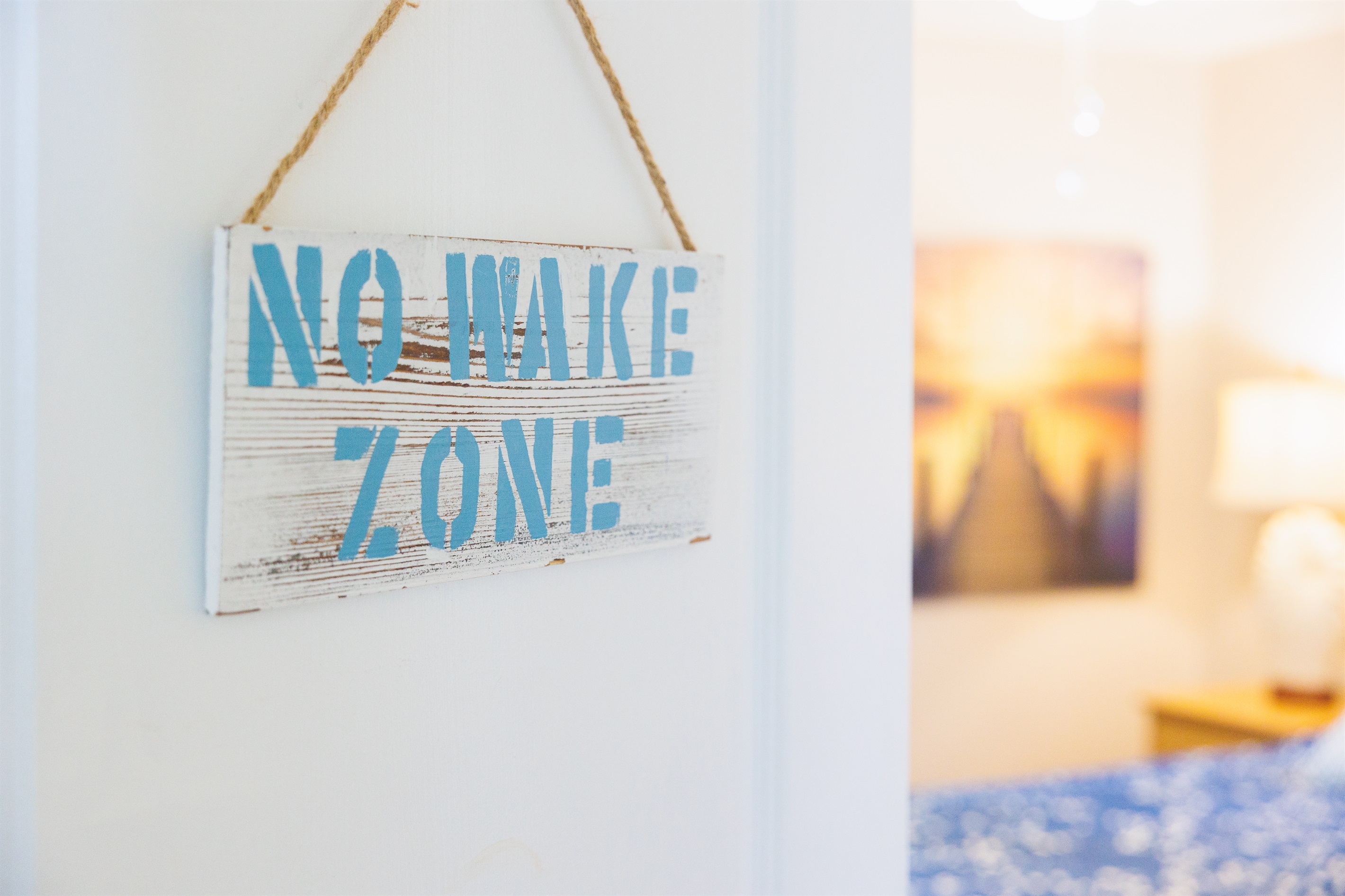 No Wake Zone Bedroom