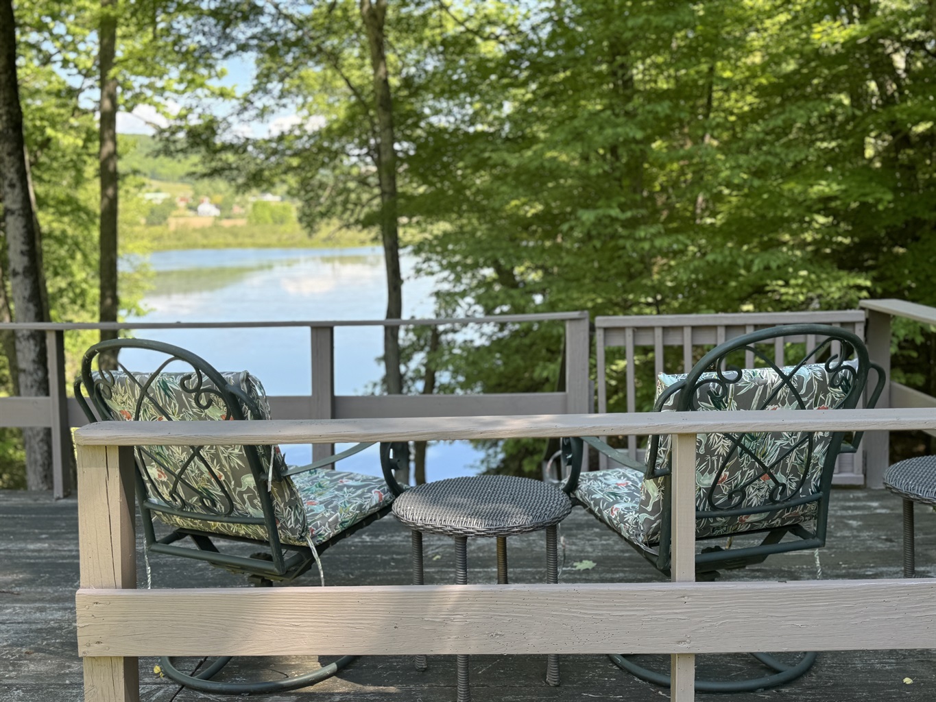 Patio area overlooking the water