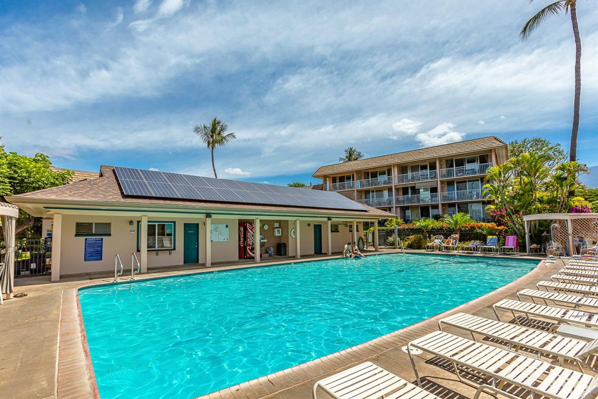Large Pool with Bathroom Facilities