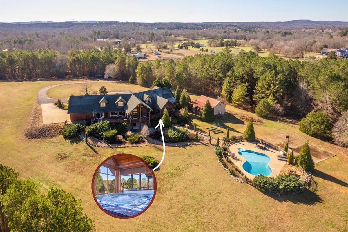 [Exterior] There is No Shortage of Space Here, Relax on the Private 30 Acres of Land and Explore the Pool and Pond on the Land.