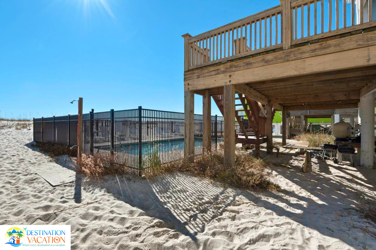 Private outdoor space opens directly toward the beach.