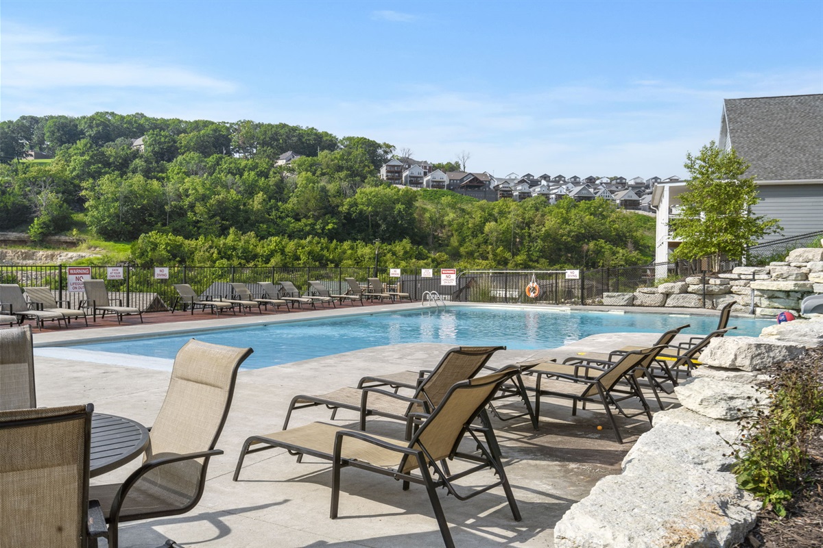 Enjoy seating by the outdoor pool!