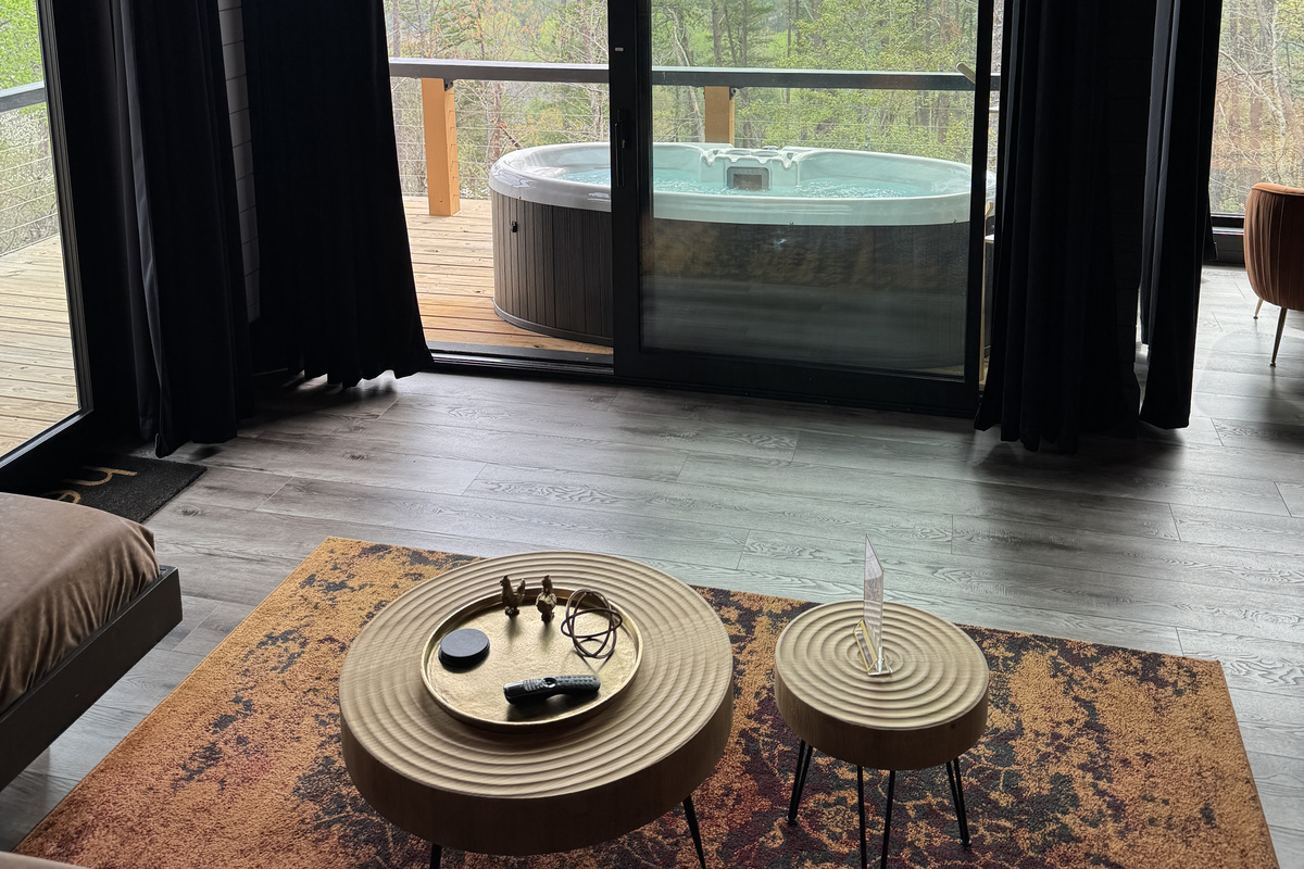 Hot Tub out sliding doors