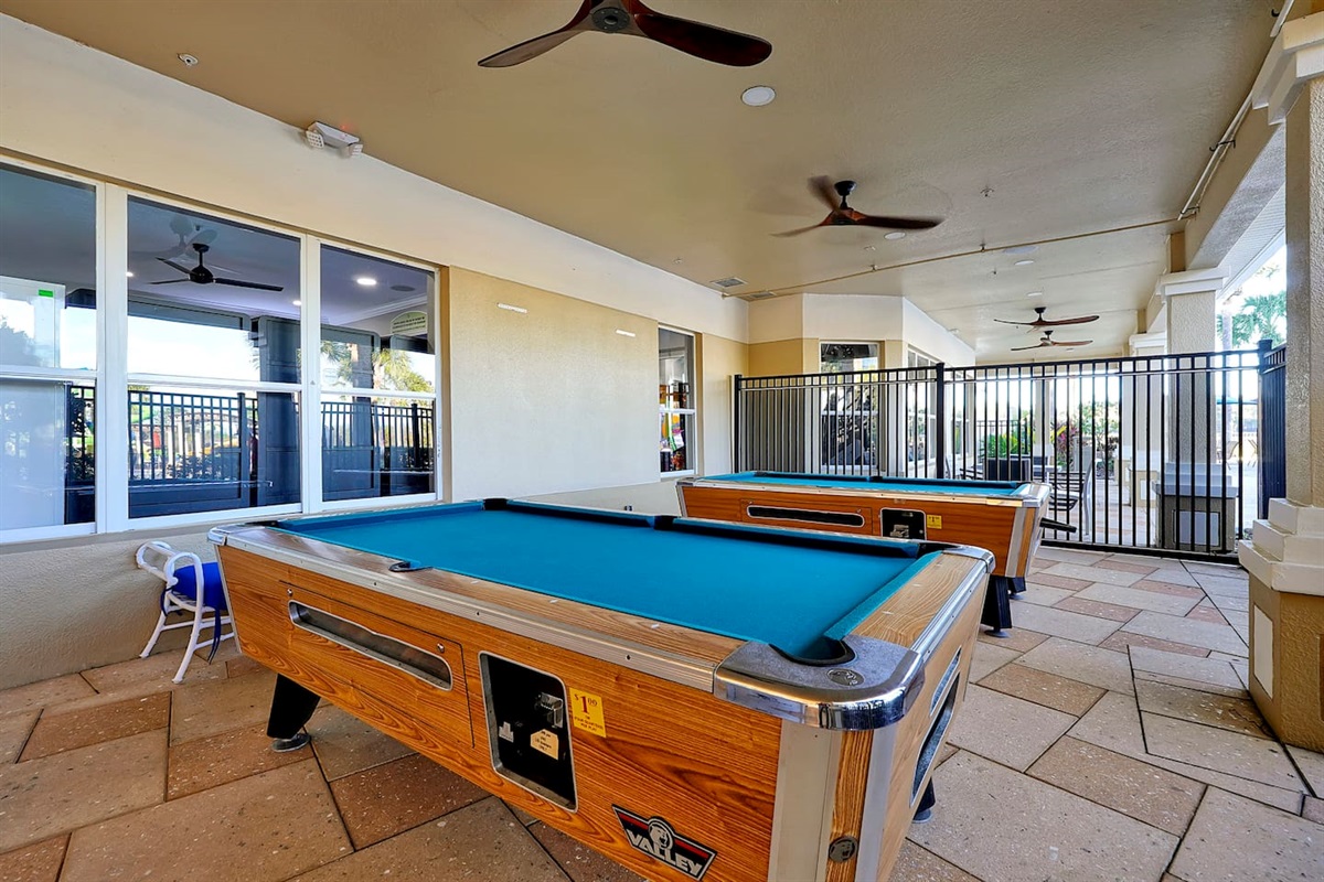 Club house pool table.