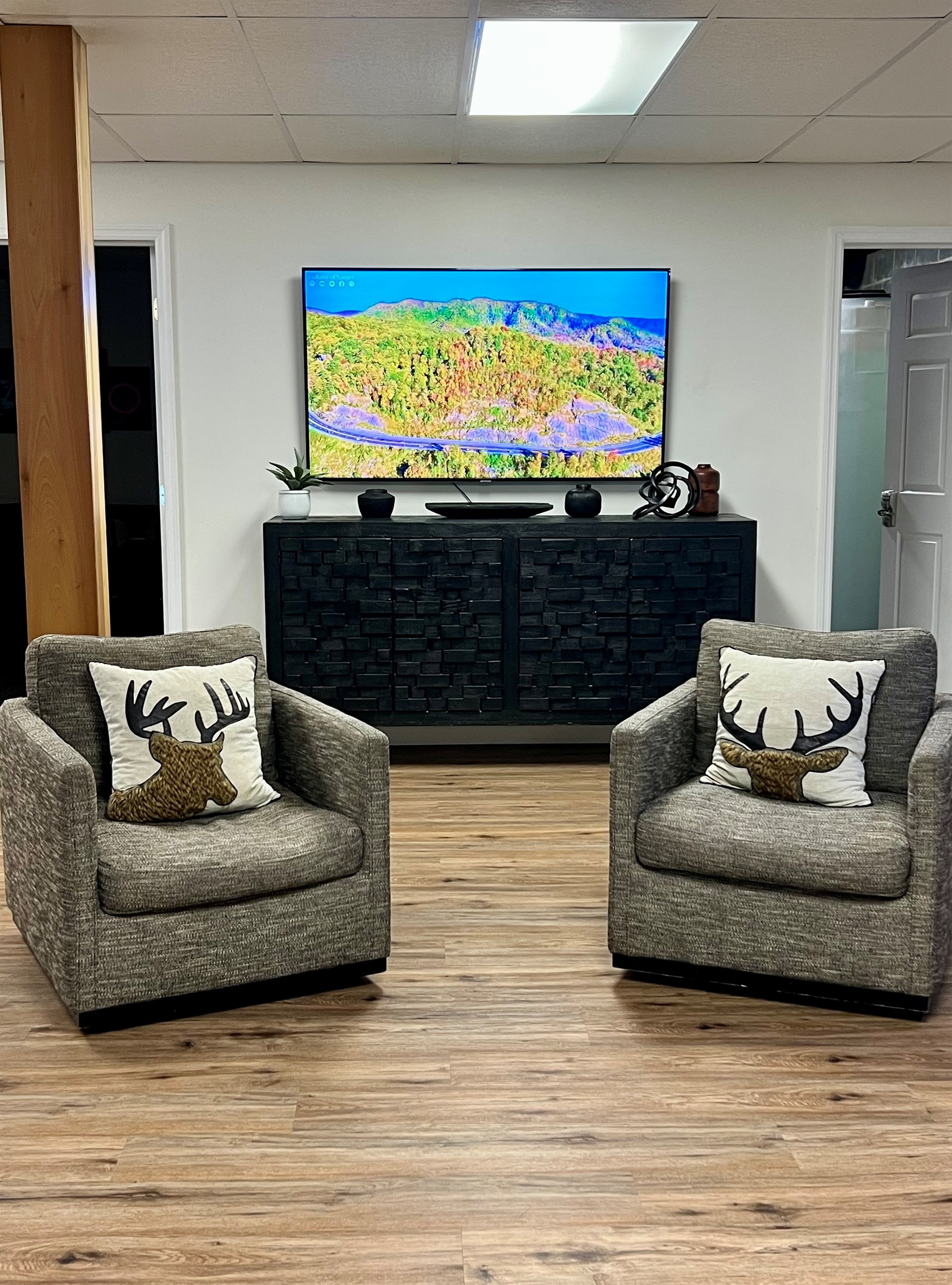 Lower level living room/lounge area 