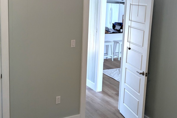 This bedroom will have a twin bed with a trundle, perfect for a couple or two kids!