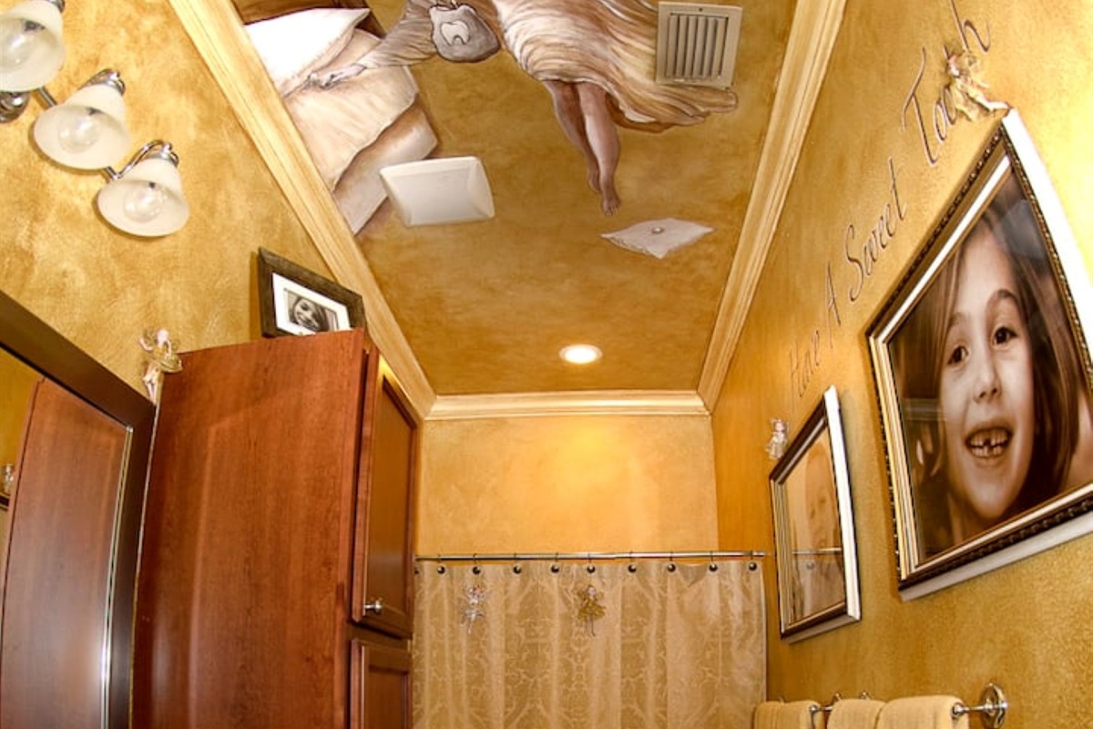 Golden chocolate hallway art