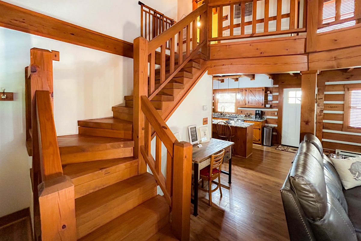 stairs leading to the upstairs in the main house