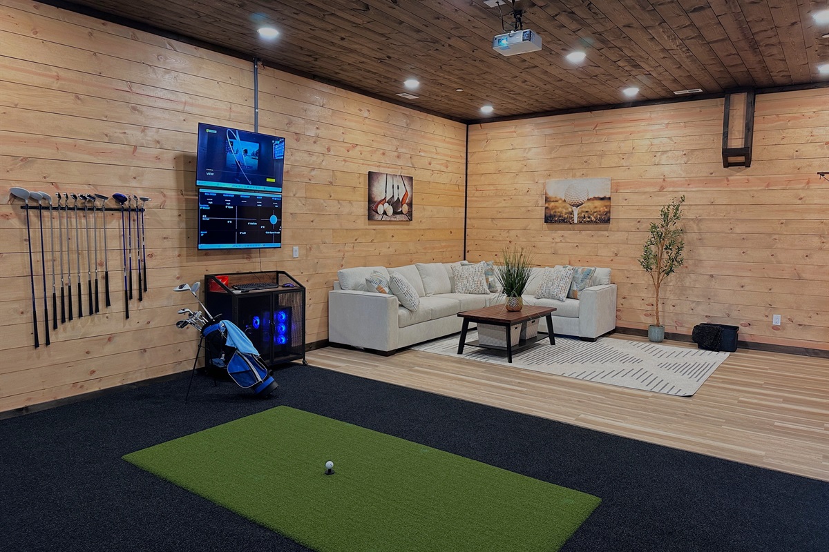 Floor 1 (Basement) - Game Room: Golf Simulator