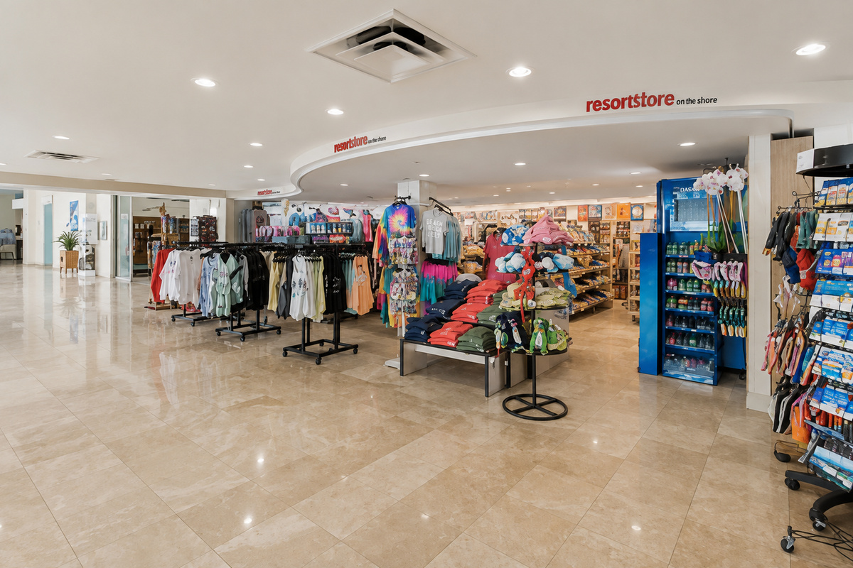 Emerald Beach Resort's gift shop. Pick up some PCB souvenirs, or grab a Starbucks coffee!!