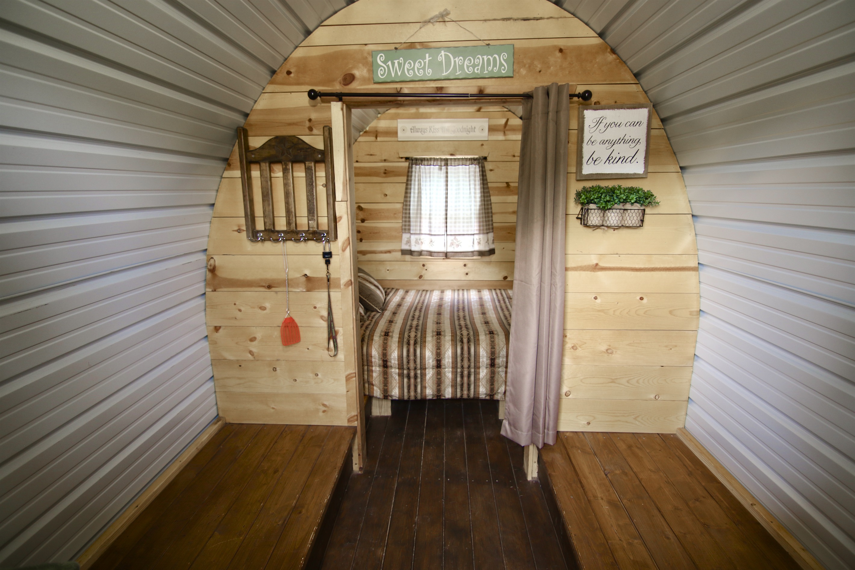 View of bedroom from the front door