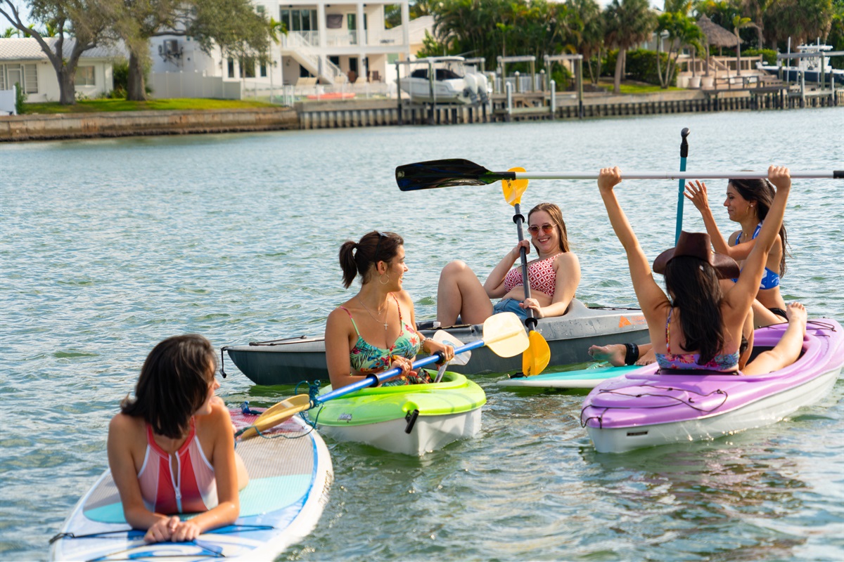 Set sail together — we’ve got enough kayaks and paddle boards for all ten of your crew to launch at once.