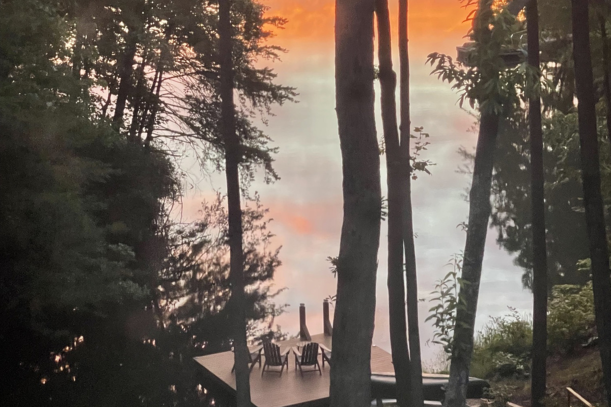 Lovely view of the dock from the back yard.