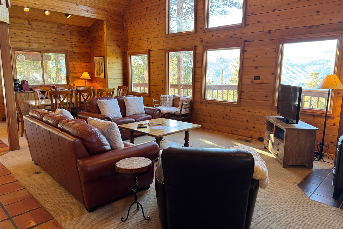 Large main living area with stunning views