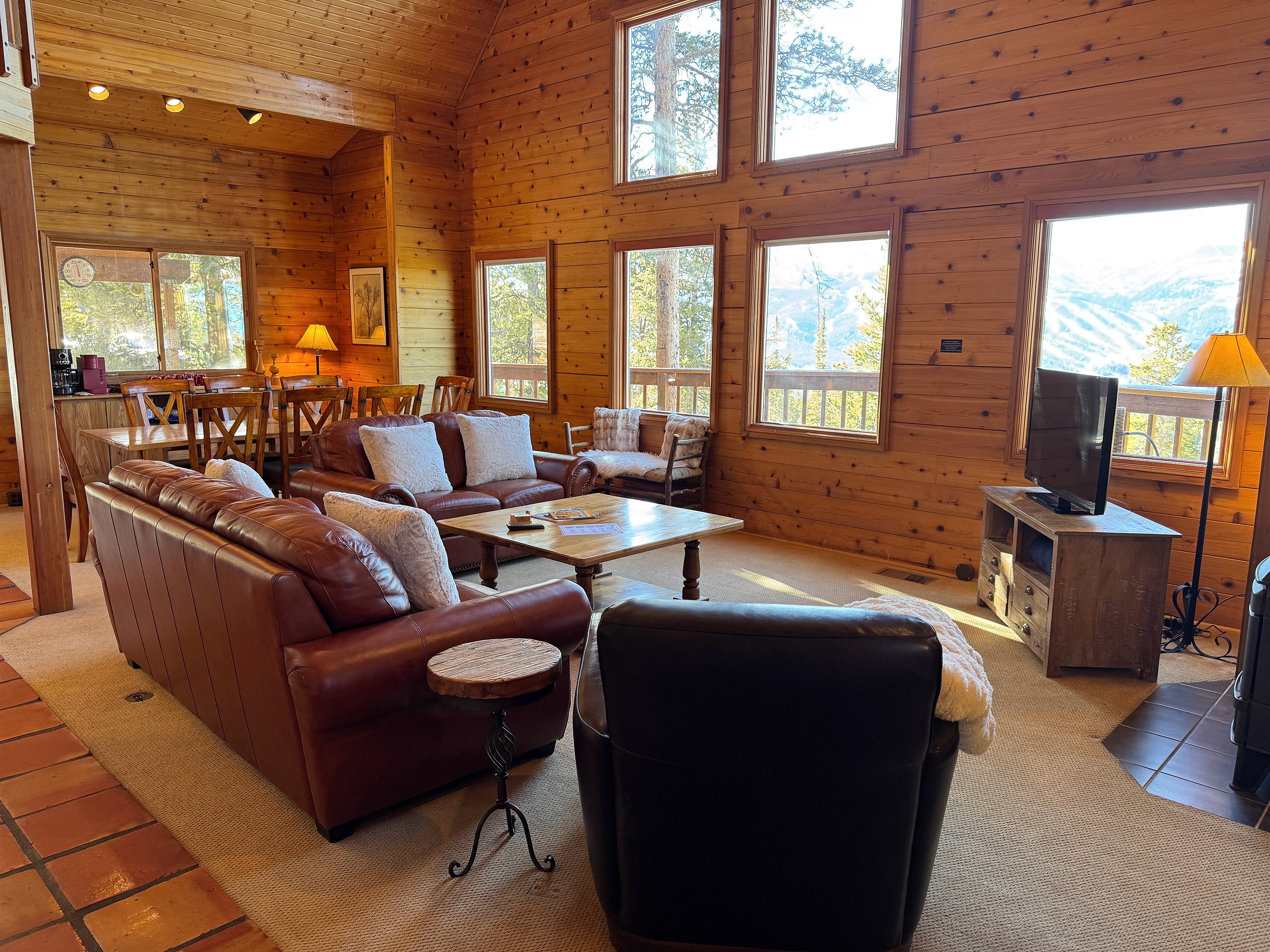 Large main living area with stunning views