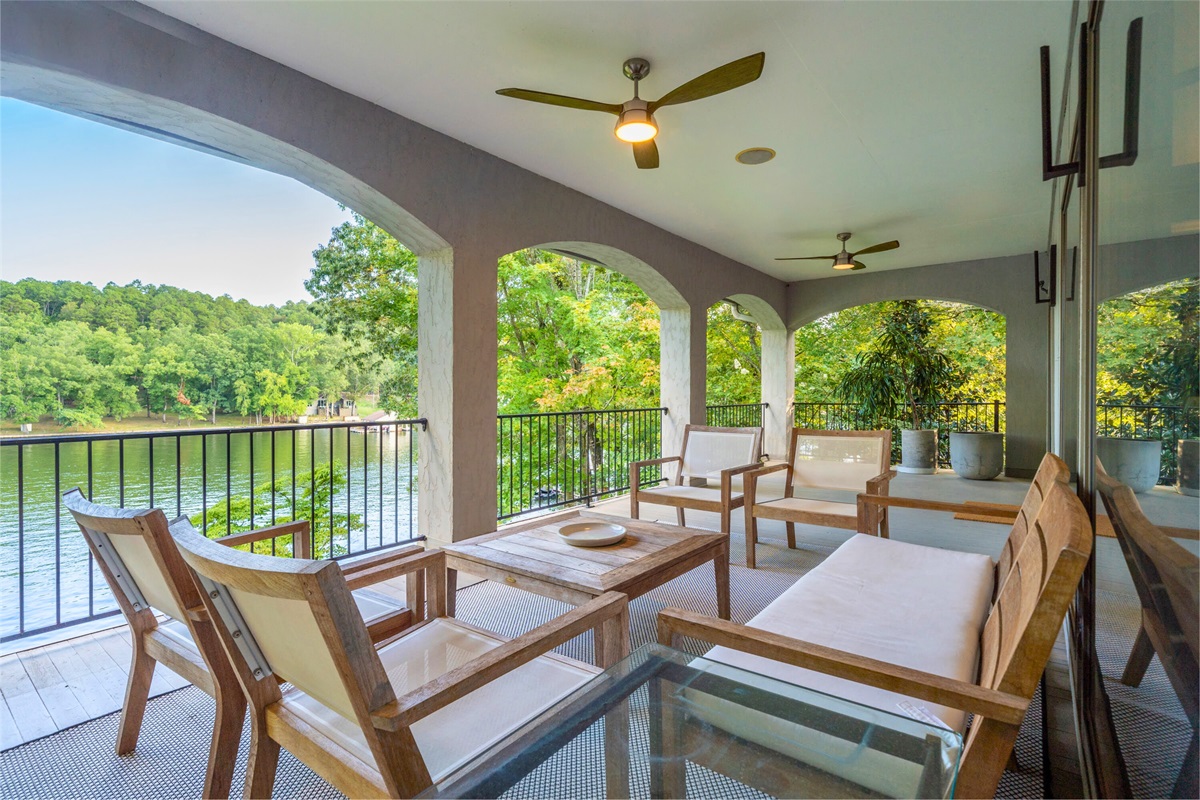 Two Levels of Deck Provide Plenty of Space for the Whole Group to Relax