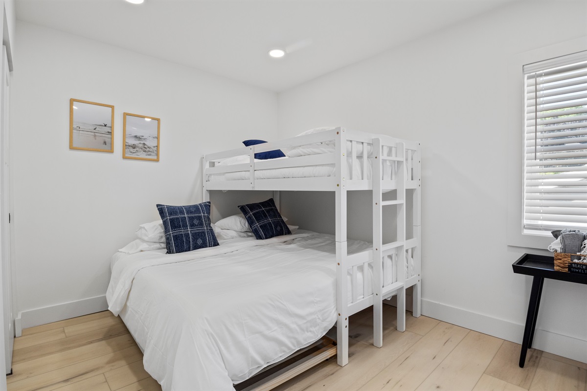 Bedroom #2 King Size Bed w/ upper Twin Bed