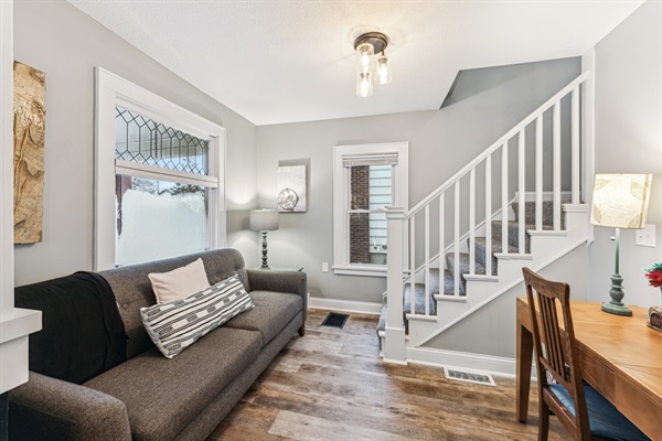Cozy foyer and office/study space