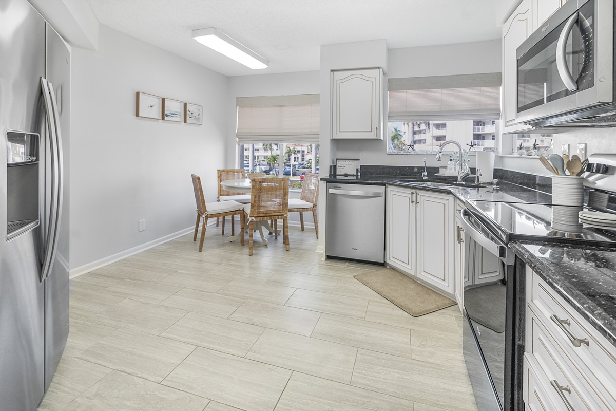 Fully equipped with modern appliances, the kitchen makes meal prep a breeze&mdash;whether you're brewing morning coffee or cooking up local seafoodhen Area