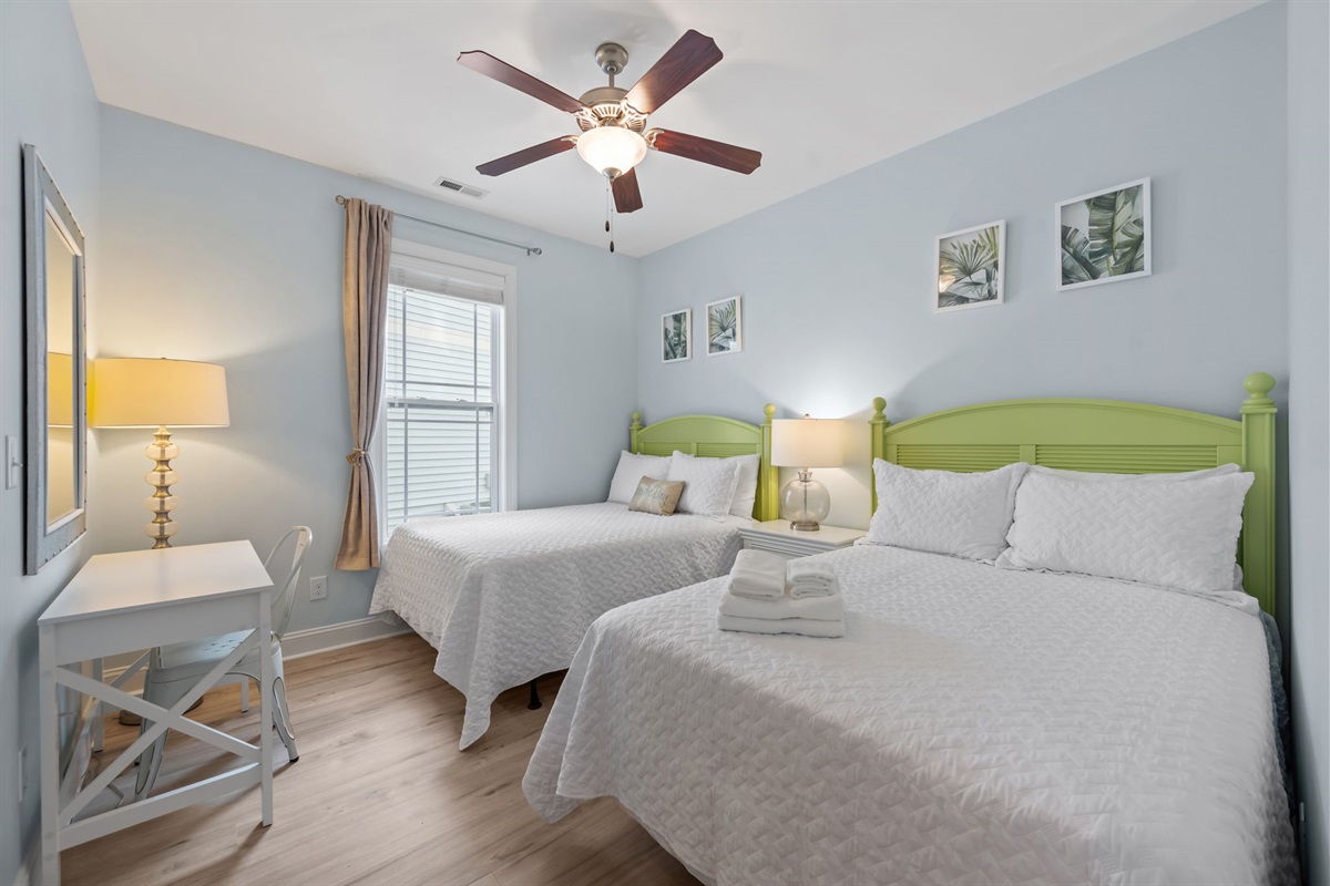 A cozy dedicated workspace in the 2nd bedroom with peace, quiet, and natural light