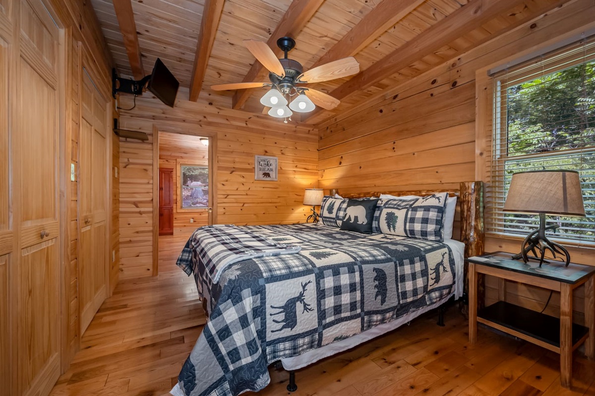 Master bedroom  #1 with King bed and private bathroom on main level