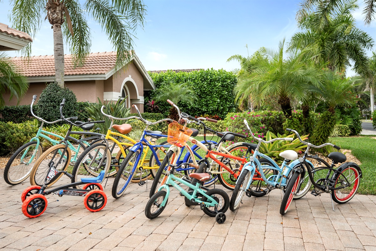 Cruise the neighborhood or explore the local scenery—our home provides bikes for every family member to enjoy!