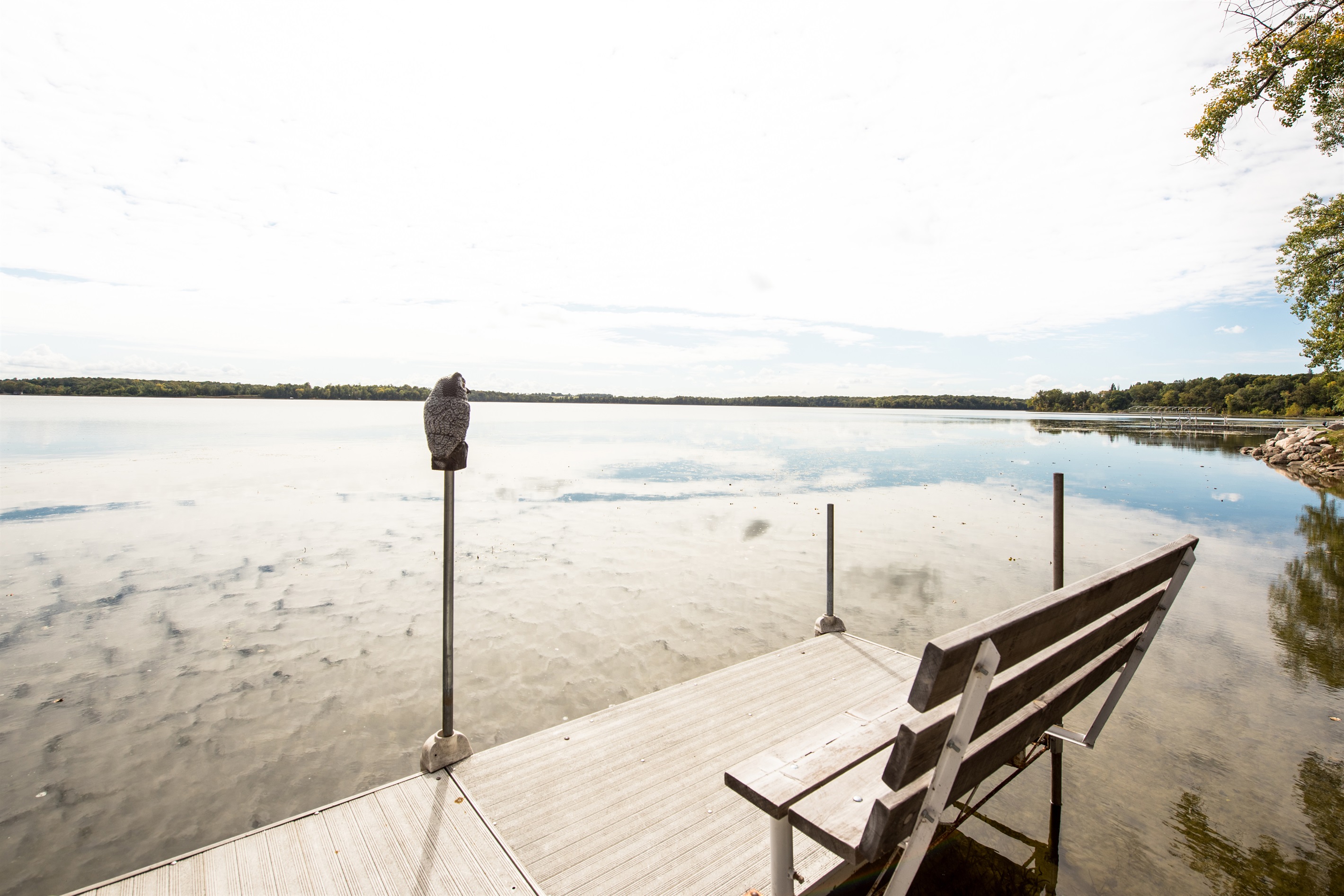 Sip a cup of coffee at the end of the dock