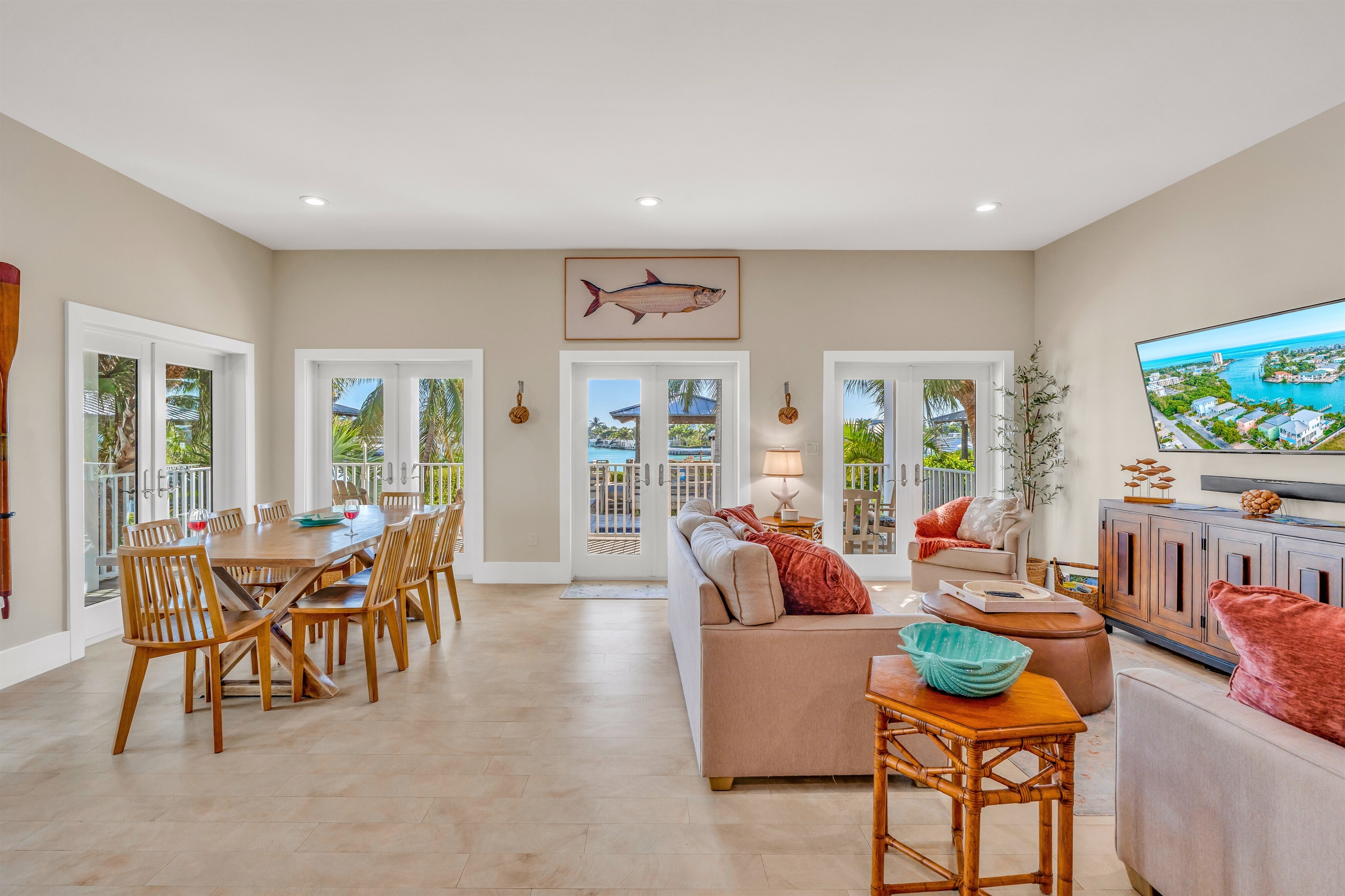 Inside boosts high end finishes, tall ceilings, and quality furniture.