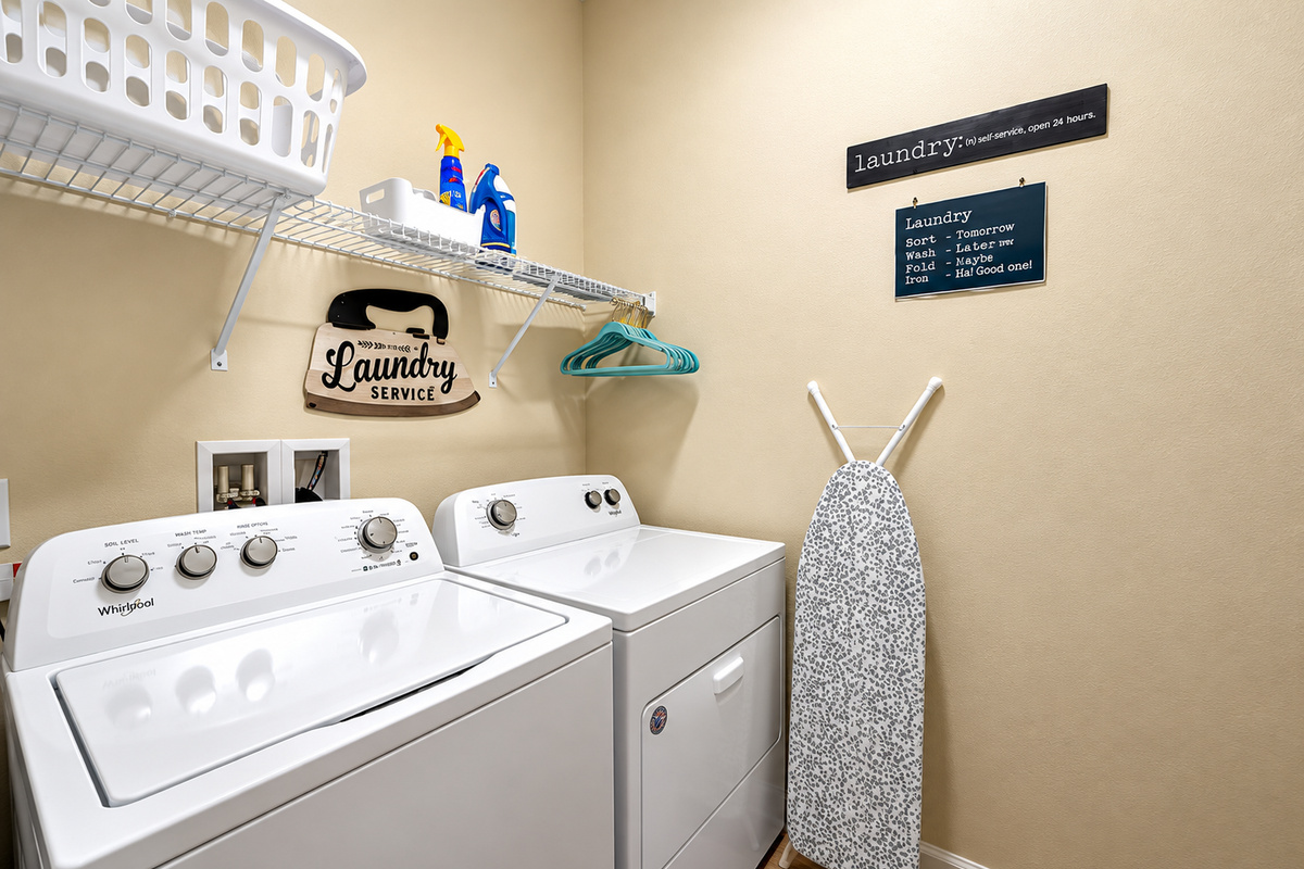 No need to overpack. You can do laundry! We provide a few pods to get your started.