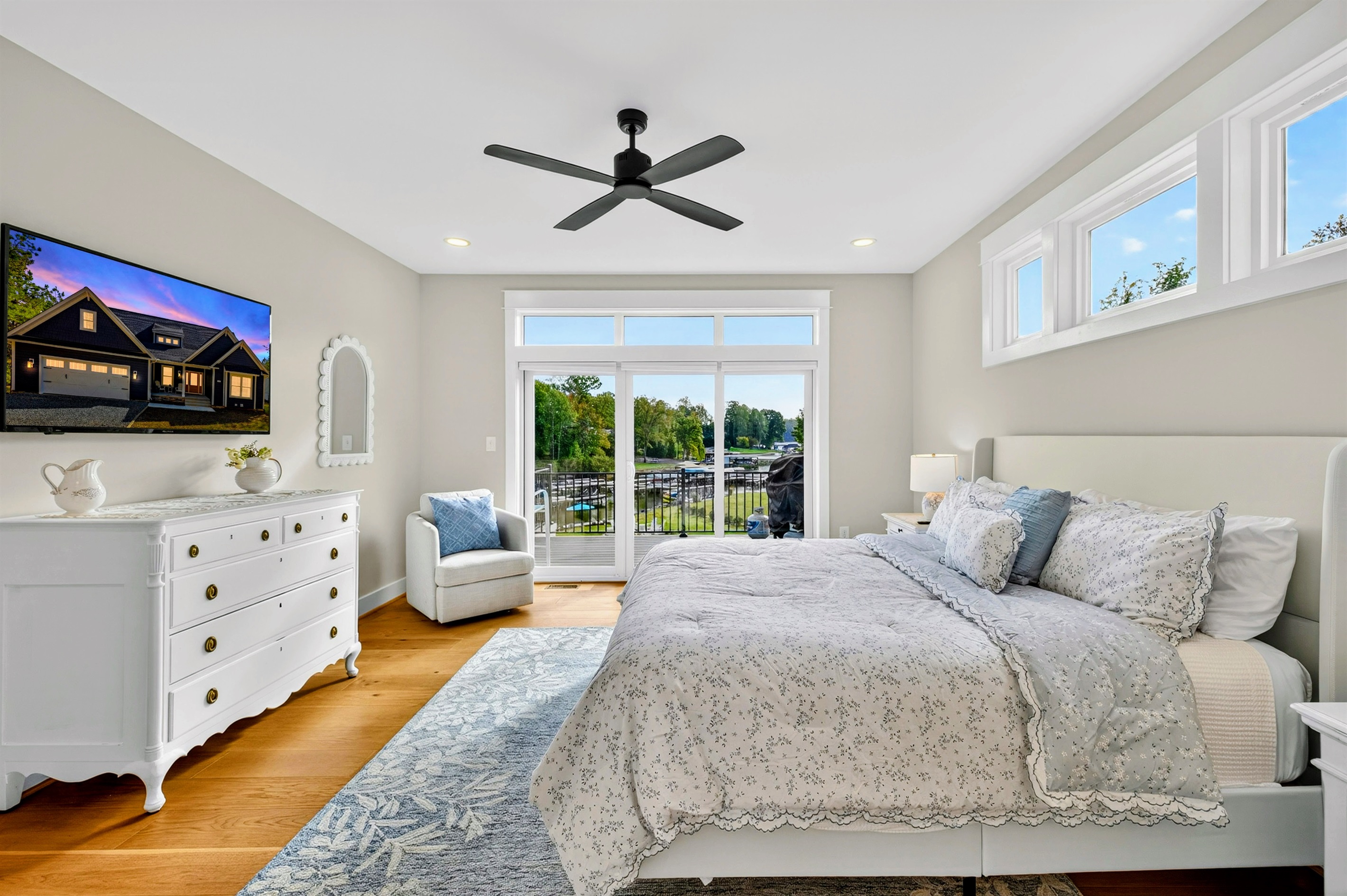 So many unique one of a kind, antique pieces throughout Blueberry Bay. This dresser came from an antique store in downtown Leesburg. Guests will feel at home and will enjoy how cozy all the furnishings make them feel. Each piece tells a story!