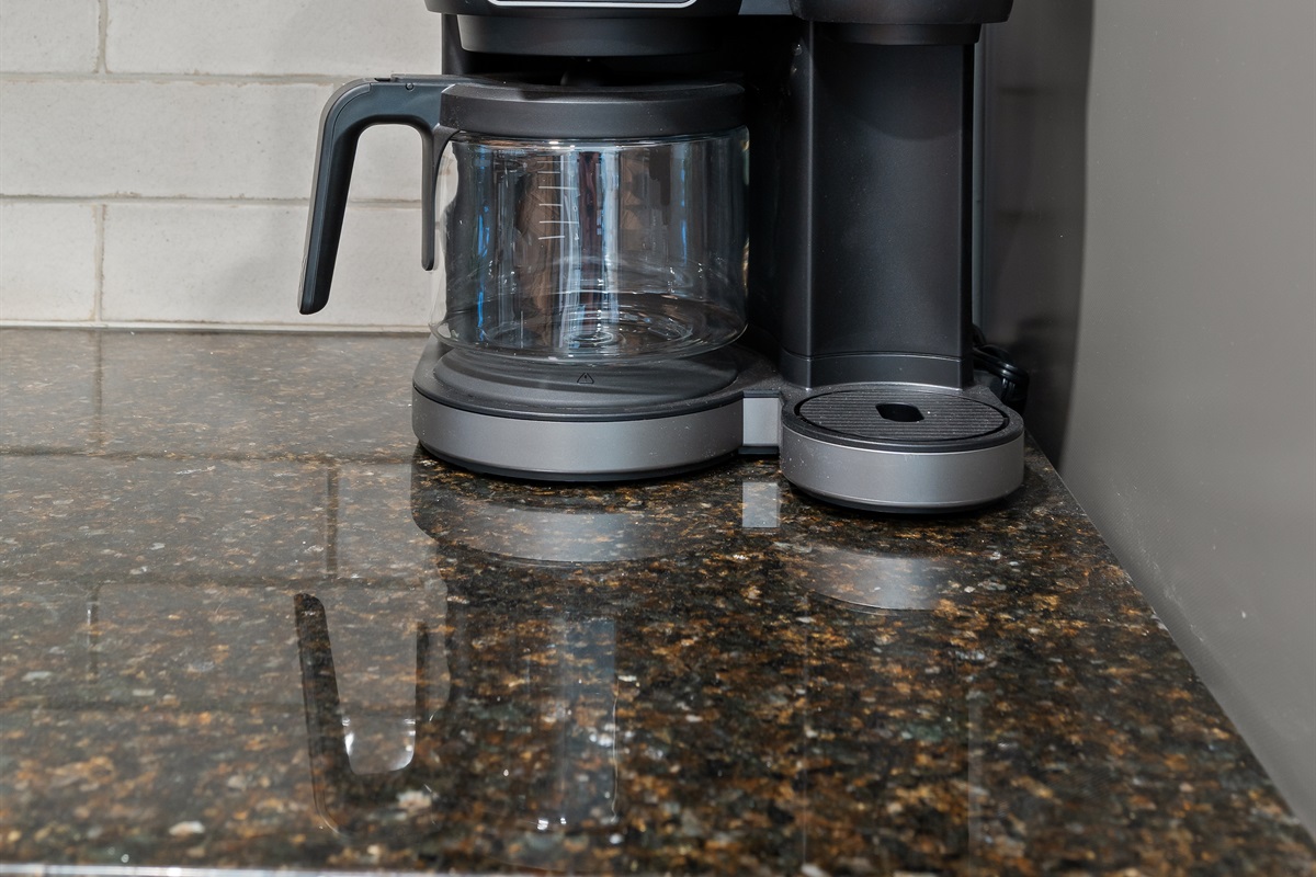 Enjoy the convenience of both a Keurig and single cup coffee maker, complete with a starter set of coffee provided for your stay.