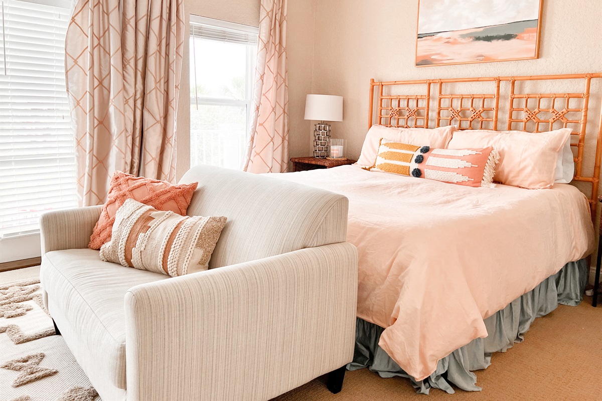 Master bedroom located on the third level of the townhouse